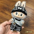 Miniatyrbillede 1 af 3: Labubu Modesæt - Outfit til 15/17cm Plysdukker, V1 V2 Stropper Bukser LBB-105