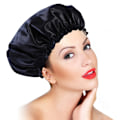 Miniatyrbillede 3 af 5: Satin Sleep Cap - Sort
