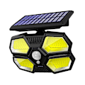 Miniatyrbillede 2 af 5: Solcellelamper Vandtætte Solcelle-Væglampe Med 4 Lysflader 3 Tilstande Nem At Installere Perfekt Til Terrasse Havegård Garage