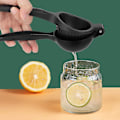 Miniatyrbillede 3 af 5: Manuel citronpresser i zinklegering - Citruspresser - Appelsinpresser - Presseværktøj - Køkkenudstyr - Tilbehør (sort)