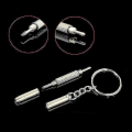 Miniatyrbillede 3 af 4: 5 stk. Brille Skruetrækker Multifunktionel Skruetrækker Brille Reparationsværktøj Bærbar Nøglering 3 I 1 Ms-001
