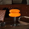 Svampbordslampa, steglöst dimbar handblåst glas sänglampa för sovrum, orange