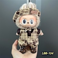 Miniatyrbillede 1 af 3: Labubu Modesæt - Outfit til 15/17cm Plysdukker, V1 V2 Stropper Bukser LBB-134