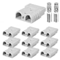 Miniatyrbilde 1 av 5: 10 stk Anderson-stil pluggkontakter DC 50A 12-24V 6AWG dobbeltpol med kobberkontakt -tt