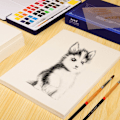 Miniatyrbilde 3 av 3: 40 ark/2 pakker 8K blankt tegnepapir kunst skissepapir farge tegnepapir studenter testpapir for kunstnere studenter (litt gul)