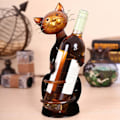 Miniatyrbillede 2 af 5: Sød Kat Metal Vin Stativ Universal Vinflaske Display Stativ Retro Vinskab Dekoration Bronze