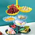 Miniatyrbild 3 av 5: Fyrskikts fruktfat i plast för vardagsrummet, modern torkad korg, mathackare, köksdekoration