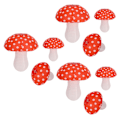 Miniatyrbilde 1 av 5: 9 stk soppformede papirlykter for skog jungel eventyrland tema bursdagsfest dekor hengende