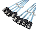 Miniatyrbild 5 av 5: 3x SATA-kabel, höghastighetskabel 6 Gbps, 4 portar/set, hög kvalitet för server, 0,5 meter