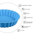 Miniatyrbillede 3 af 5: 8 stk. silikone kageforme, runde non-stick tærteforme, runde riflet flan bageforme til muffin, Qu