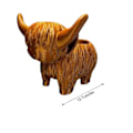 Miniatyrbild 3 av 5: Highland Cow Planter Plant Pot - Söt Resin Succulent Blomkrukor, Roliga Planter Förvaringsbehållare för Utomhus Inomhus Bakgård