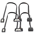Miniatyrbild 5 av 5: 2 st SATA 6g datakabel, SATA-strömkabel 2-i-1 förlängningssladd, lp4 Ide till SATA 15p hona med seriell A