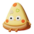 Miniatyrbild 1 av 5: Led Liten Nattlampa Söt Pizza Nattlampa Bärbar Ljus Upp Dimbar Nattlampa Laddningsbar Säng