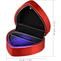 Miniatyrbillede 2 af 5: LED Ring Box Hjerteform Fløjl Ring Box Bryllup Ring Box Smykkeæsker Gaveæske Til Bryllup Valentinsdag (rød)