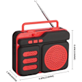 Miniatyrbild 2 av 3: Multifunktionell radio, utomhus multifunktionell retro radio Bluetooth-högtalare, batterikapacitet