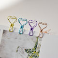 Miniatyrbillede 3 af 5: 4 stk./sæt Udhullet Design Metal Binder Clip Lange Hale Clips Kontor Hånd Bog Folder Papir Organizer Stationery Fisk Clip