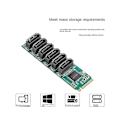 Pikkukuva 4 / 5: M.2 (pcie 3.0) 6-portin laajennuskortti Sata Iii 6g Ssd -sovitin 3 Sataiii -kaapelilla Pcie Gen3x2 Non-r