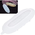 Miniatyrbillede 3 af 5: Fjer Epoxy Støbeform i Silikone, Smykkeopbevaringsbakkeform i Perleform 3,5x9,4 tommer