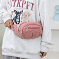 Pikkukuva 8 / 8: Kuumaleimatut kirjaimet vyölaukut Monitoimiset vyölaukut Rento crossbody-laukku pink