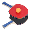 Pikkukuva 4 / 5: 2 mailaa 3 palloa pöytätennismailapallosetti, jossa kaksisuuntaiset nupit kädensijassa Ping Pong -mailasetit sisä- ja ulkopeleihin