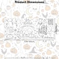 Miniatyrbild 3 av 5: Halloween Färgläggningsplakat 72x30 Tum Jätte Rita Plakat för Pojkar Flickor Färgark  Duk Matbord Duk Småbarn