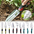 Miniatyrbilde 4 av 4: Hageverktøy håndspade, rive, kultivator, lukeverktøy Planting Lawn With Weeding Garde Ergo H0g2 og blomsterspadehåndtak, hage A