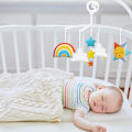 Miniatyrbillede 2 af 5: Baby uro musik vugge, 360° roterende stående tremmeseng legetøj hjælper St