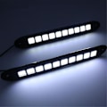 Miniatyrbilde 3 av 5: Bøybar bil COB 10 LED kjørelys Universal Auto Vanntett tåkelys Fleksibel DLR Ekstra frontlykt 12v