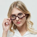 Miniatyrbillede 6 af 8: Roterende Forstørrelsesglas Makeup Briller Læsebriller +1.0~+4.0 sort black strength 2.0