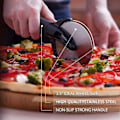 Miniatyrbilde 2 av 5: Pizza sykkel sykkelformet kutter rustfritt stål pizzakutterhjulrull