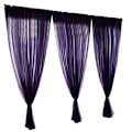 Miniatyrbillede 2 af 5: Simpel Stil Polyester Vindue Voile Tyl Gardiner Gennemsigtige Paneler Soveværelse Stue Indretning Lilla 1x2.7m 0.4