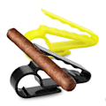 Miniatyrbillede 4 af 5: Golfvogn cigarholder, cigarholder greb og rustfrit stål cigar trimmer (1 stk, sort) -t