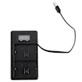 Pikkukuva 1 / 5: Lp-e6-akkulaturi Lcd-kaksoislaturi 5ds R 5d Mark Ii 5d Mark Iii 6d 7d 80d 5ds R -kameralle