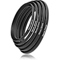 Pikkukuva 2 / 5: Suodatinrenkaiden välirenkaan adapteri, valmistettu CNC-koneistetusta metallista, mattamusta sähköpinnoite (62mm  77mm)