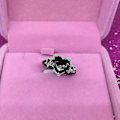 Miniatyrbild 3 av 4: Gun Black Heart Set Black Zircon Ring - Europeisk och amerikansk hjärtformad svart zirkonring