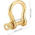 Miniatyrbilde 2 av 5: Anker Sjakkel, 2 Sett 10mm Anker Sjakkel Ren Messing U Type Fob Nøkkelringkrok Gullfarget Tilkoblingsspenne Messing Sjakkel