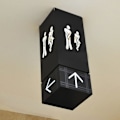 Pikkukuva 4 / 5: WC-tarra! Hauska kylpyhuoneen WC:n, WC:n oven, peilin symbolimerkkisetti kotiin, toimistoon ja työpaikalle (1 pari, hopea) -z