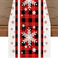 Miniatyrbild 4 av 5: 4 st Plaid Julbordstablett Säsongsbetonad Vinter Julfest Dekoration Semester Hem Köksmatsal Dekor