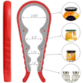 Miniatyrbild 4 av 5: Burköppnare Gummi Multifunktionell Justerbar Multiöppnare 4 I 1 Snabb Lock Flaska Kapsyl Grepp Twister Remover Köksverktyg