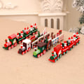 Miniatyrbilde 1 av 5: 2 stk Juletog Malte Trejulepynt Mini Juletrær Tog Julepynt Tretog Dekor