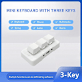 Miniatyrbilde 3 av 5: Mk321bt 3-tasters Mini Tilpasset Mekanisk Tastatur Blå Bryter Usb+bt Dual-modus Tilkobling For Spill