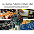 Miniatyrbild 5 av 5: Konduktivt silverlim 1,0 ml, Högvisköst och antioxiderande elektriskt ledande lim för reparation av elektronik och kretskort