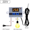 Miniatyrbild 1 av 4: 220 Digital Led Temperaturregulator Modul, Xh-w3001 Termostatbrytare Med Vattentät Sond, Programmerbar Värmetermostat