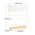 Miniatyrbillede 4 af 5: Øreringsstativ Display Stativ 3-lags Ørestik Holder Smykke Organizer Ørestik Øreringsholder 144 Huller Med Træbase Stativ Display Stativ Til Kvinder Pige