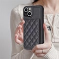 Pikkukuva 8 / 8: SKALO iPhone 15 Tikattu Kuori Lompakolla - Musta Black Svart