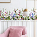 Miniatyrbild 5 av 5: Väggdekorationer med blommor, glasfönsterdekaler, självhäftande väggdekorationer för vardagsrum och sovrum
