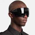 Miniatyrbillede 4 af 8: Dame Herre Oversized Punk Solbriller UV400 sky Black-Mirrored Red