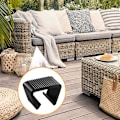 Miniatyrbilde 3 av 4: 12 stk rottingmøbelklipser utendørs patio rottingmøbeljusteringsklipser plast rotting sofa klips for hage utendørs sofa patio møbler, svart