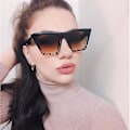 Pikkukuva 4 / 5: Trendikkäät Cat Eye -aurinkolasit naisille - 2 pakkausta Vintage Oversized Cateye Style Square -aurinkolasit naisille ja miehille
