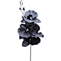 Miniatyrbild 1 av 5: 1 st konstgjorda blommor konstgjord fjärilsorkidé, 14,9 tum orkidé Real Touch sidenblommor svart